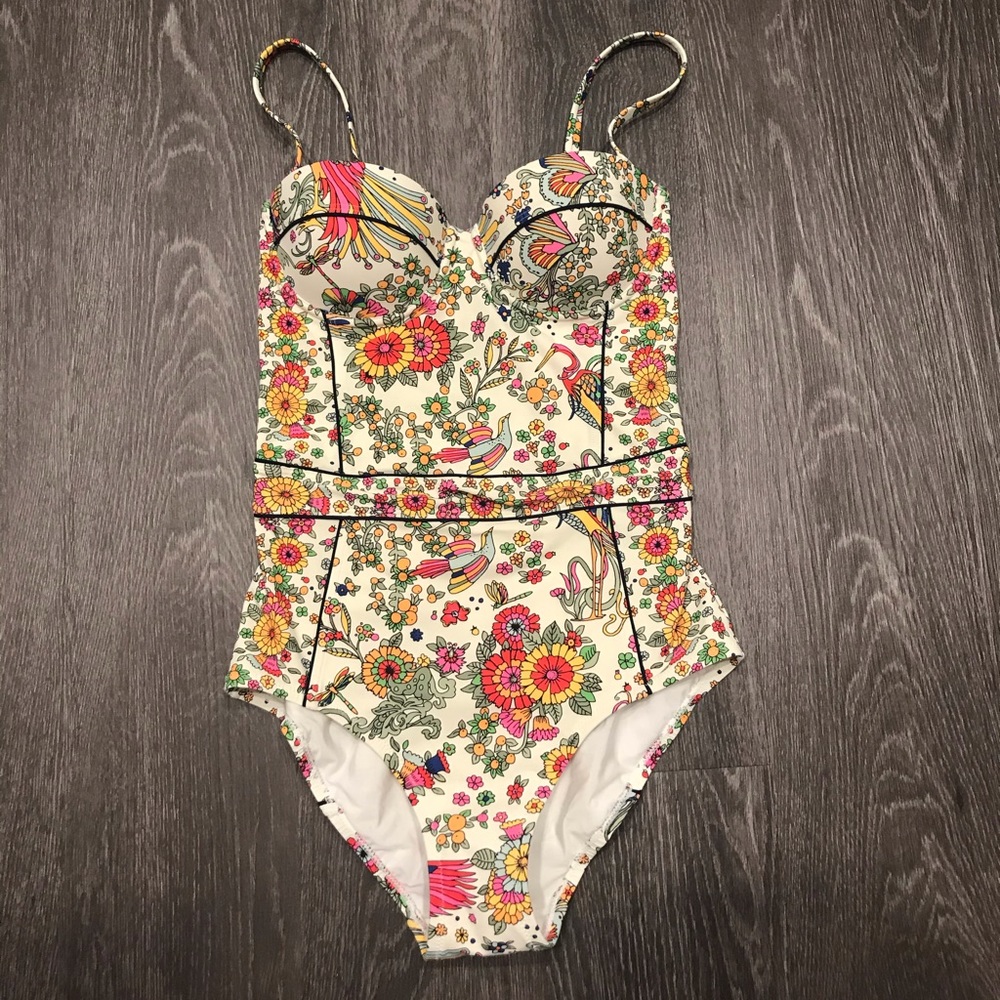Tory Burch Pink and Orange One Piece Swimsuit